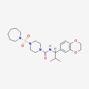 4-(azepane-1-sulfonyl)-N-[1-(2,3-dihydro-1,4-benzodioxin-6-yl)-2-methylpropyl]piperazine-1-carboxamide