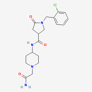N-[1-(carbamoylmethyl)piperidin-4-yl]-1-[(2-chlorophenyl)methyl]-5-oxopyrrolidine-3-carboxamide