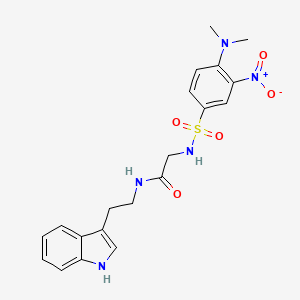 2-[4-(dimethylamino)-3-nitrobenzenesulfonamido]-N-[2-(1H-indol-3-yl)ethyl]acetamide