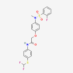 N-{4-[(difluoromethyl)sulfanyl]phenyl}-2-[4-(N-methyl2-fluorobenzenesulfonamido)phenoxy]acetamide