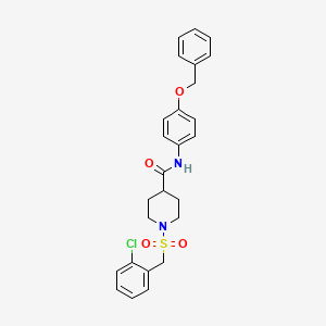 N-[4-(benzyloxy)phenyl]-1-[(2-chlorobenzyl)sulfonyl]piperidine-4-carboxamide