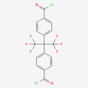 molecular formula C17H8Cl2F6O2 B1650000 Benzoyl chloride, 4,4'-[2,2,2-trifluoro-1-(trifluoromethyl)ethylidene]bis- CAS No. 1102-92-7
