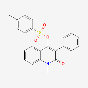 molecular formula C23H19NO4S B1650002 (1-Methyl-2-oxo-3-phenylquinolin-4-yl) 4-methylbenzenesulfonate CAS No. 110216-91-6