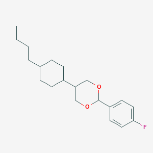 molecular formula C20H29FO2 B165001 5-(4-Butylcyclohexyl)-2-(4-fluorophenyl)-1,3-dioxane CAS No. 132828-01-4