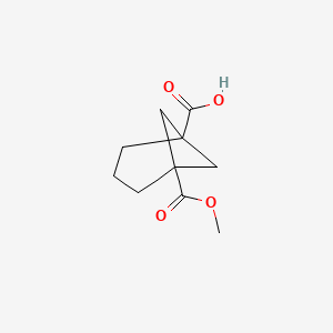 molecular formula C10H13O4- B1650016 5-(Methoxycarbonyl)bicyclo[3.1.1]heptane-1-carboxylic acid CAS No. 110371-28-3