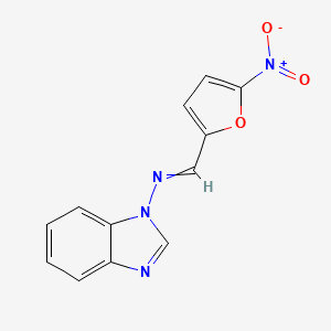 molecular formula C12H8N4O3 B1650069 1H-Benzimidazol-1-amine, N-((5-nitro-2-furanyl)methylene)- CAS No. 111041-98-6