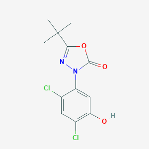 molecular formula C12H12Cl2N2O3 B165009 3-(2,4-Dichloro-5-hydroxyphenyl)-5-(1,1-dimethylethyl)-1,3,4-oxadiazol-2(3H)-one CAS No. 39807-19-7