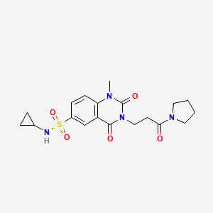 molecular formula C19H24N4O5S B1650090 N-butyl-N-ethyl-3-{2-[3-(4-methylphenyl)-1,2,4-oxadiazol-5-yl]ethyl}[1,2,4]triazolo[4,3-b]pyridazin-6-amine CAS No. 1113110-33-0