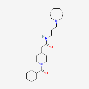 molecular formula C23H41N3O2 B1650102 N-(3-azepan-1-ylpropyl)-2-[1-(cyclohexylcarbonyl)piperidin-4-yl]acetamide CAS No. 1114597-70-4