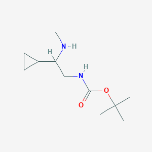 molecular formula C11H22N2O2 B1650116 tert-butyl N-[2-cyclopropyl-2-(methylamino)ethyl]carbamate CAS No. 1117693-64-7