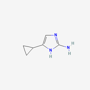 molecular formula C6H9N3 B1650175 5-cyclopropyl-1H-imidazol-2-amine CAS No. 1141669-79-5