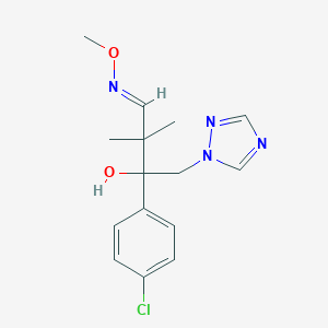 molecular formula C15H19ClN4O2 B165018 (4E)-2-(4-chlorophenyl)-4-methoxyimino-3,3-dimethyl-1-(1,2,4-triazol-1-yl)butan-2-ol CAS No. 126040-72-0