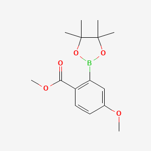 molecular formula C15H21BO5 B1650186 Methyl 4-methoxy-2-(4,4,5,5-tetramethyl-1,3,2-dioxaborolan-2-yl)benzoate CAS No. 1146214-84-7