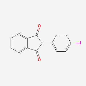 molecular formula C15H9IO2 B1650191 1,3-Indandione, 2-(p-iodophenyl)- CAS No. 1147-00-8