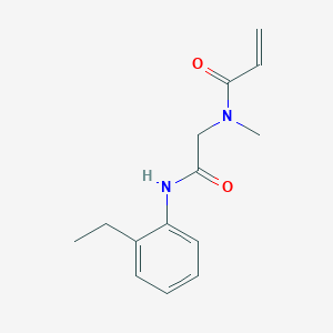molecular formula C14H18N2O2 B1650229 N-{[(2-Ethylphenyl)carbamoyl]methyl}-N-methylprop-2-enamide CAS No. 1156154-88-9