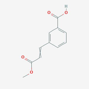 molecular formula C11H10O4 B1650250 Benzoic acid, 3-[(1E)-3-methoxy-3-oxo-1-propenyl]- CAS No. 115974-96-4