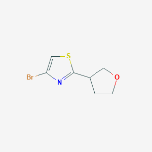 molecular formula C7H8BrNOS B1650253 4-Bromo-2-(oxolan-3-yl)-1,3-thiazole CAS No. 1159814-98-8