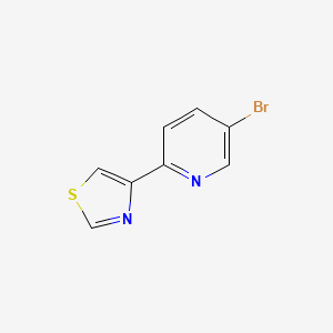 molecular formula C8H5BrN2S B1650254 4-(5-Bromopyridin-2-yl)-1,3-thiazole CAS No. 1159820-13-9