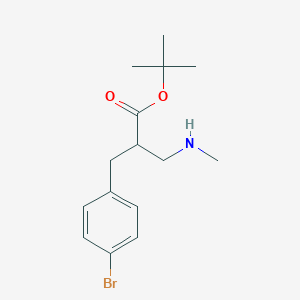 molecular formula C15H22BrNO2 B1650259 Tert-butyl 2-[(4-bromophenyl)methyl]-3-(methylamino)propanoate CAS No. 1159882-65-1
