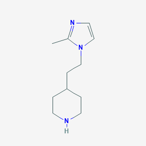 molecular formula C11H19N3 B165027 4-(2-(2-Methyl-1H-imidazol-1-yl)ethyl)piperidine CAS No. 130516-99-3