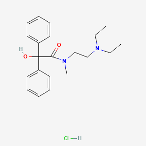 molecular formula C21H29ClN2O2 B1650282 Benzilamide, N-(2-(diethylamino)ethyl)-N-methyl-, monohydrochloride CAS No. 1166-82-1