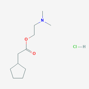 molecular formula C11H22ClNO2 B165029 Cyclopentaneacetic acid, 2-(dimethylamino)ethyl ester, hydrochloride CAS No. 129320-11-2