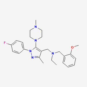 molecular formula C26H34FN5O B1650317 N-ethyl-N-{[1-(4-fluorophenyl)-3-methyl-5-(4-methylpiperazino)-1H-pyrazol-4-yl]methyl}-N-(2-methoxybenzyl)amine CAS No. 1170618-29-7