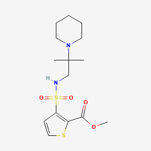molecular formula C15H24N2O4S2 B1650320 Methyl 3-[(2-methyl-2-piperidin-1-ylpropyl)sulfamoyl]thiophene-2-carboxylate CAS No. 1170775-46-8