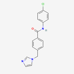 molecular formula C17H14ClN3O B1650339 N-(4-chlorophenyl)-4-(imidazol-1-ylmethyl)benzamide CAS No. 1171321-53-1