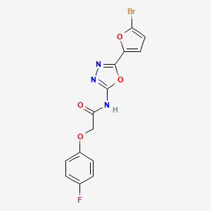 molecular formula C14H9BrFN3O4 B1650398 N-(5-(5-bromofuran-2-yl)-1,3,4-oxadiazol-2-yl)-2-(4-fluorophenoxy)acetamide CAS No. 1172760-96-1
