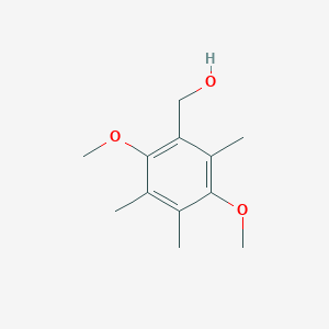 molecular formula C12H18O3 B1650418 (2,5-Dimethoxy-3,4,6-trimethylphenyl)methanol CAS No. 117574-74-0