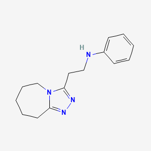 molecular formula C15H20N4 B1650437 N-[2-(6,7,8,9-tetrahydro-5H-[1,2,4]triazolo[4,3-a]azepin-3-yl)ethyl]aniline CAS No. 1179762-10-7