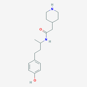 molecular formula C17H26N2O2 B1650458 N-[4-(4-hydroxyphenyl)butan-2-yl]-2-piperidin-4-ylacetamide CAS No. 1184462-86-9