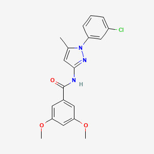 molecular formula C19H18ClN3O3 B1650482 N~1~-[1-(3-chlorophenyl)-5-methyl-1H-pyrazol-3-yl]-3,5-dimethoxybenzamide CAS No. 1185018-69-2