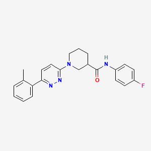 molecular formula C23H23FN4O B1650505 N-(4-fluorophenyl)-1-[6-(2-methylphenyl)pyridazin-3-yl]piperidine-3-carboxamide CAS No. 1185095-35-5