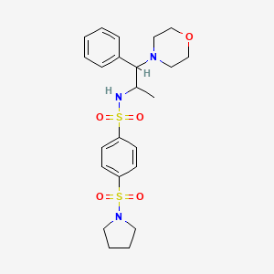 molecular formula C23H31N3O5S2 B1650553 N-(1-Morpholin-4-yl-1-phenylpropan-2-yl)-4-pyrrolidin-1-ylsulfonylbenzenesulfonamide CAS No. 1185194-03-9
