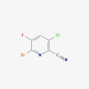 molecular formula C6HBrClFN2 B1650558 6-Bromo-3-chloro-5-fluoropyridine-2-carbonitrile CAS No. 1185307-77-0