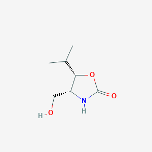 molecular formula C7H13NO3 B165058 (4R,5S)-4-(hydroxymethyl)-5-propan-2-yl-1,3-oxazolidin-2-one CAS No. 125414-63-3