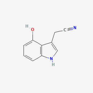 molecular formula C10H8N2O B1650588 2-(4-hydroxy-1H-indol-3-yl)acetonitrile CAS No. 118573-52-7
