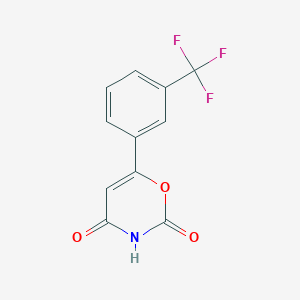 molecular formula C11H6F3NO3 B1650617 6-[3-(trifluoromethyl)phenyl]-2H-1,3-oxazine-2,4(3H)-dione CAS No. 1189379-45-0