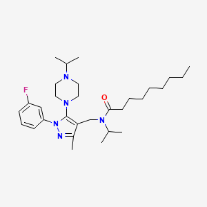 molecular formula C30H48FN5O B1650624 N~1~-{[1-(3-fluorophenyl)-5-(4-isopropylpiperazino)-3-methyl-1H-pyrazol-4-yl]methyl}-N~1~-isopropylnonanamide CAS No. 1189444-95-8