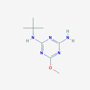 molecular formula C8H15N5O B165064 2-Amino-4-tert-butylamino-6-methoxy-1,3,5-triazine CAS No. 30125-64-5