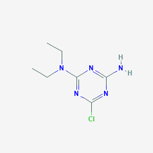 molecular formula C7H12ClN5<br>CH3CH2NH(C3N3Cl)NHCH2CH3<br>C7H12ClN5 B165070 s-Triazine, 2,4-bis(dimethylamino)-6-chloro- CAS No. 38902-68-0