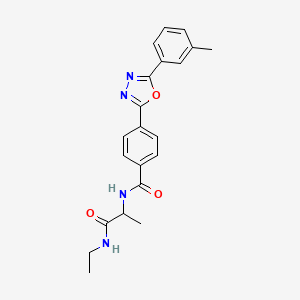 B1650718 N-ethyl-2-({4-[5-(3-methylphenyl)-1,3,4-oxadiazol-2-yl]phenyl}formamido)propanamide CAS No. 1190102-76-1