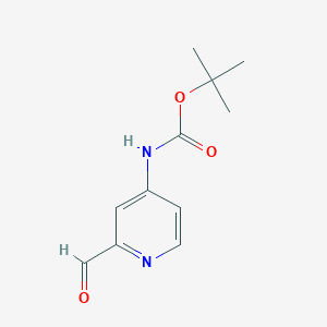 molecular formula C11H14N2O3 B1650744 Tert-butyl 2-formylpyridin-4-ylcarbamate CAS No. 1196151-92-4