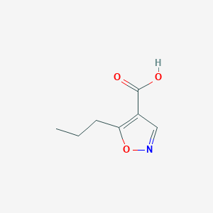 molecular formula C7H9NO3 B165075 5-Propylisoxazole-4-carboxylic acid CAS No. 134541-04-1