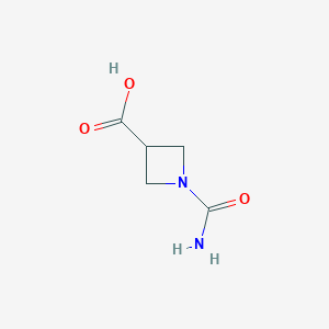molecular formula C5H8N2O3 B1650753 1-Carbamoylazetidine-3-carboxylic acid CAS No. 1197231-34-7