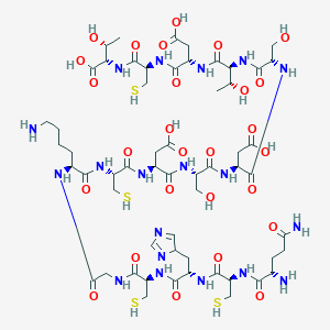 molecular formula C57H91N19O27S4 B165076 Follicle-stimulating hormone-beta-subunit (81-95) CAS No. 132880-10-5