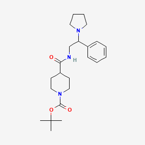 molecular formula C23H35N3O3 B1650764 Tert-butyl 4-{[2-phenyl-2-(pyrrolidin-1-yl)ethyl]carbamoyl}piperidine-1-carboxylate CAS No. 1197629-01-8