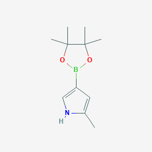 molecular formula C11H18BNO2 B1650775 2-Methyl-4-(4,4,5,5-tetramethyl-1,3,2-dioxaborolan-2-YL)-1H-pyrrole CAS No. 1198605-54-7